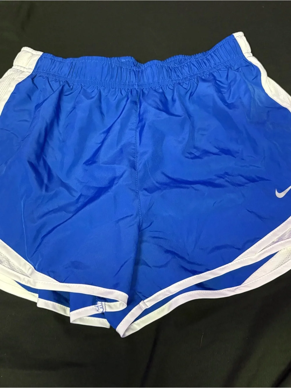 Nike Blue Women's Running Shorts with White Trim